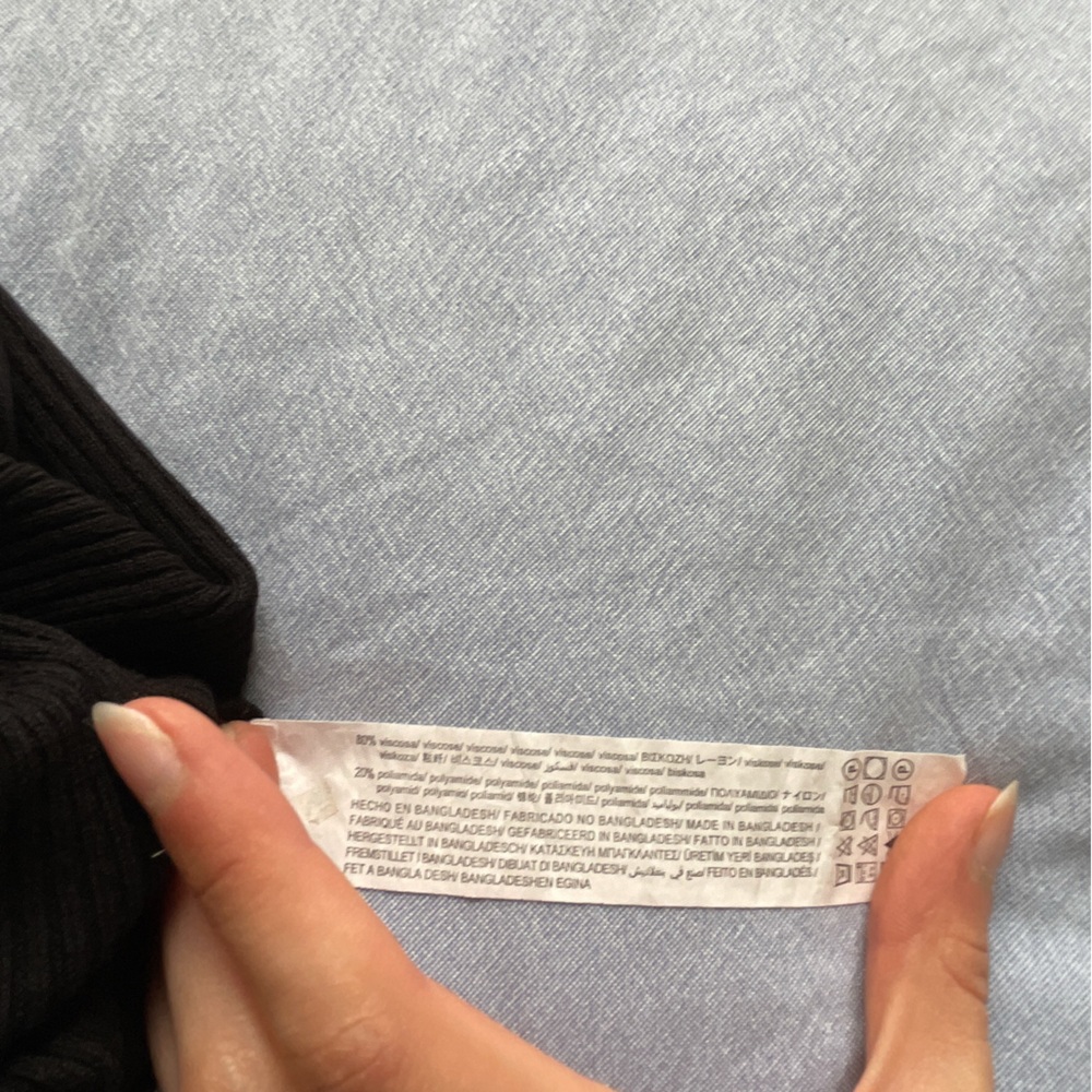 Low Back Black Sleeveless Ribbed Bershka Dress - Picture 5 of 7